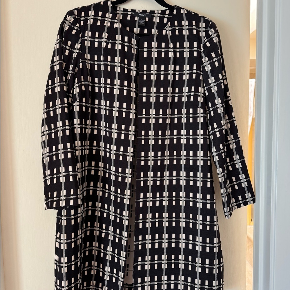 Elegant Black and White Checkered jacket